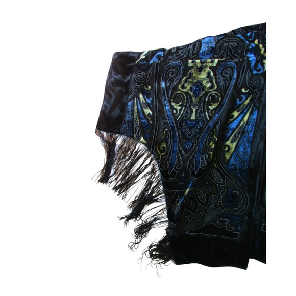 Chico Travelers Collection Fringed Evening Jacket Multi Blue and Black - Picture 3 of 5